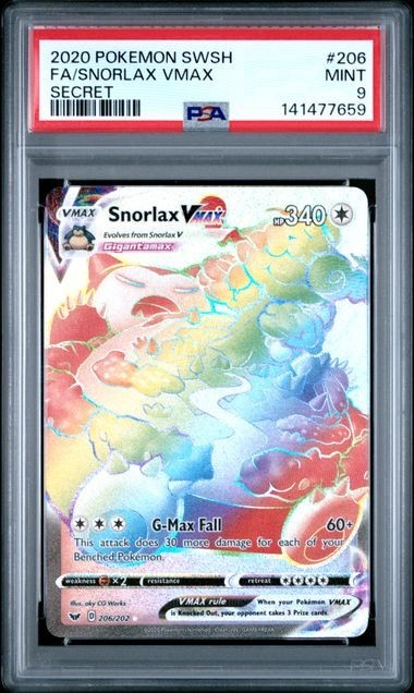 Snorlax VMAX (Secret) 206/202 Swsh01: Sword & Shield Holo for sale