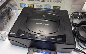 Sega Saturn Console With Box And Games - Two Controllers - Working Condition!