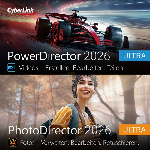 CyberLink PowerDirector 2026 Ultra + PhotoDirector 2026 Ultra KI-Duo Key eMail