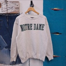 Vintage Gray Galt Notre Dame Fighting Irish Crew Neck Size Medium