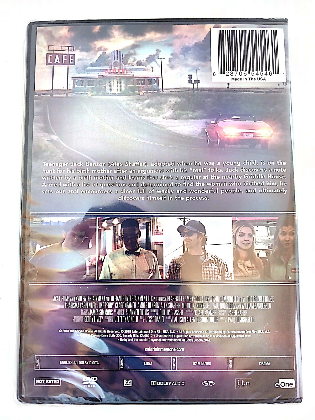 The Griddle House (DVD, 2018) Luke Perry, Drama Movie, New Sealed