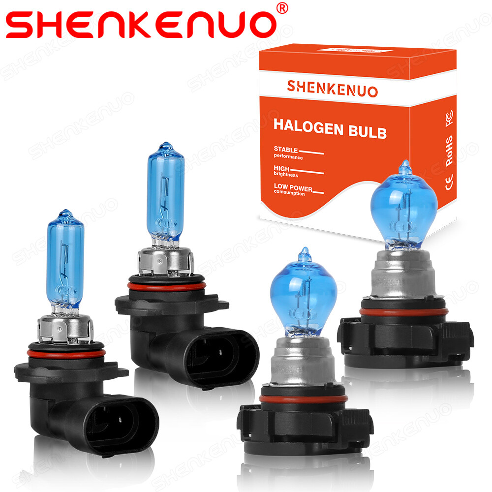 4x 9012 5202 Halogen Headlight+Fog Light Bulbs Combo For Jeep Cherokee 2014 2015