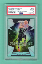 JAYSON TATUM 2018-19 PRIZM FIREWORKS SILVER PRIZM SP 2nd YEAR PSA 9 MINT CELTICS