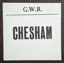 G.W.R. (Great Western Railway) Luggage Label - Chesham