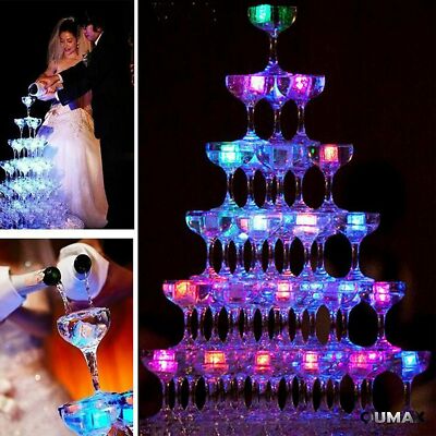 Light Up Ice Cube multi colors  LED Glow Ice Cube ON/OFF -120 pack (10DZ)