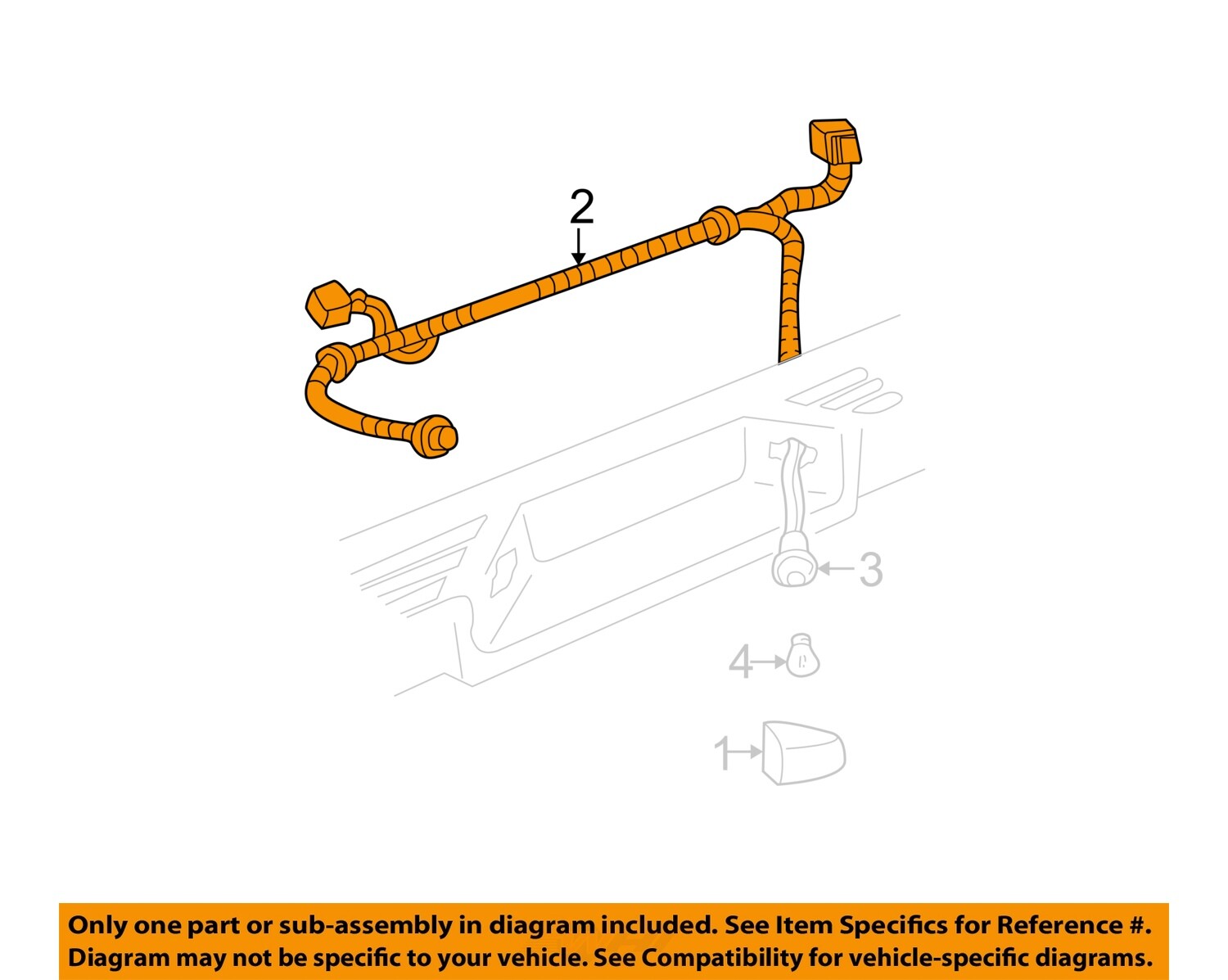 20022006 SILVERADO SIERRA LICENSE PLATE LIGHT WIRING HARNESS NEW GM 15851787 eBay