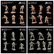 PLASTIC PLATOON 4 set Amirican and Japanese soldiers WW2 1:32