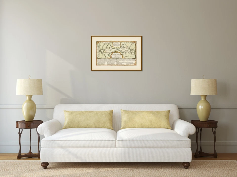 antique ROAD OF LOVE matrimony marriage map Laurie Whittle 1794 art print poster — 第 2/4 张图片