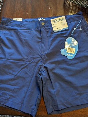 MR. Swim Men's Summer Bermuda  Shorts Navy Blue Size 38 Retail $80.00 New
