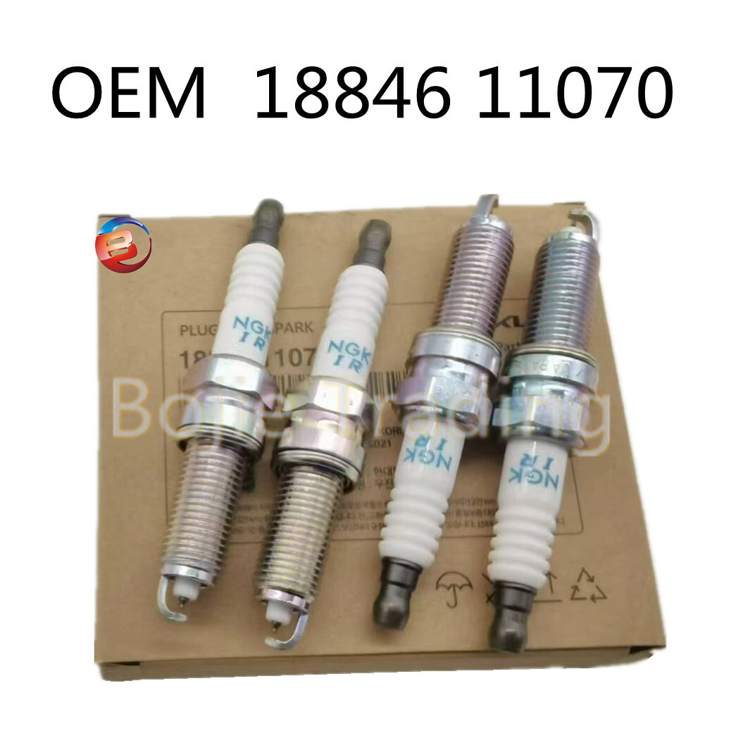 GENUINE 4 SPARK PLUGS for 11-18 ELANTRA TUCSON FORTE SORENTO SOUL 18846-11070