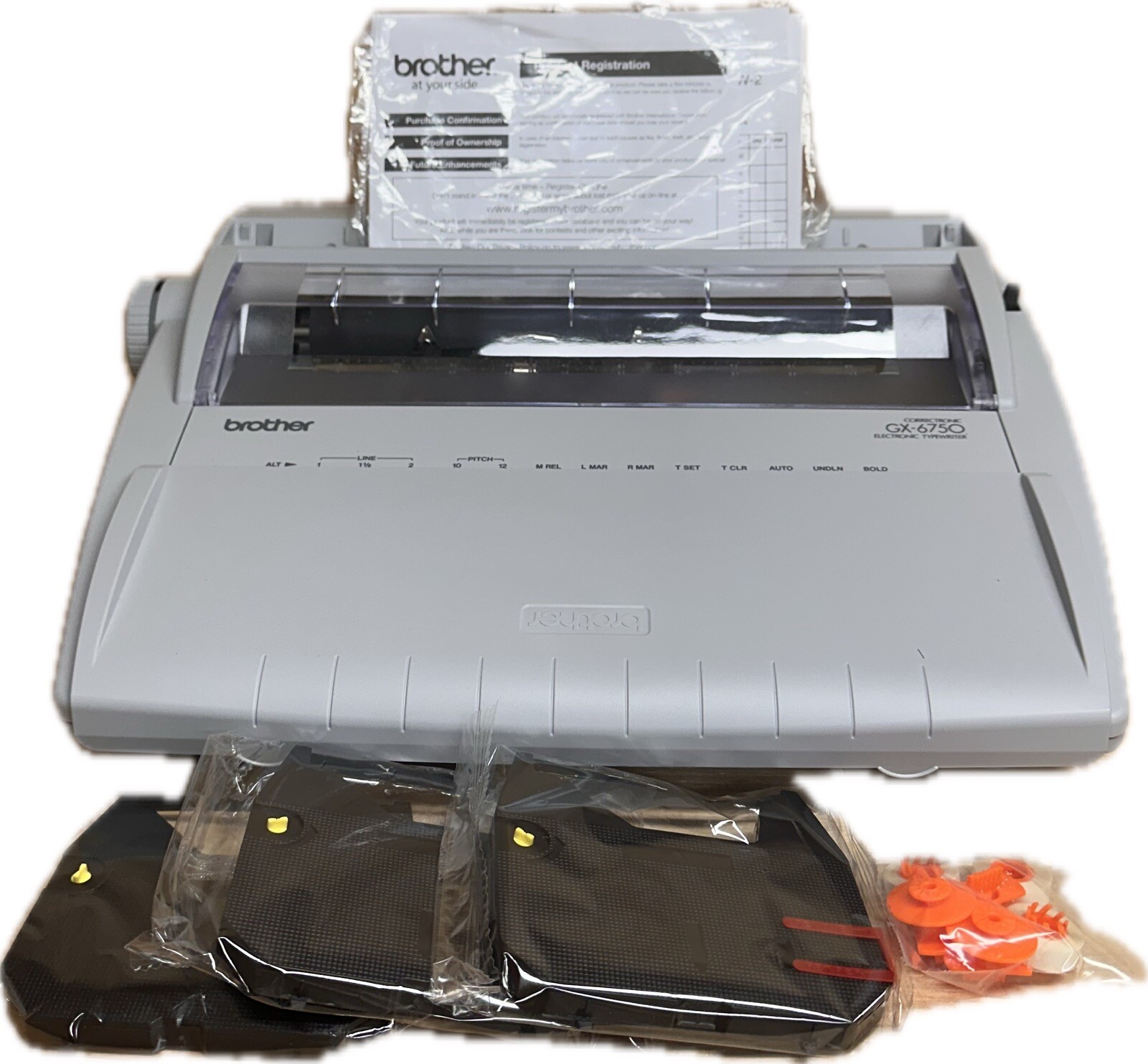 Brother GX6750 Daisy Wheel Electric Typewriter with Ribbons