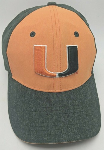 green fitted hat cap UM HURRICANES 