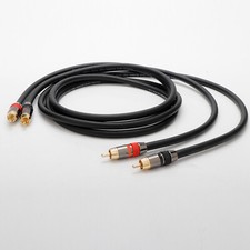 15AWG Pair 99.998 OFC Copper RCA Cable Signal Line W/ RCA Gold Plated Connector