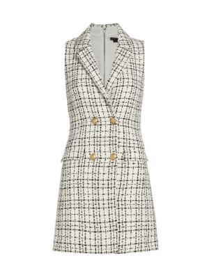 alice + olivia チェック柄ミニワンピース Alice + Olivia Ellis Check Minidress | Saks Fifth Avenue