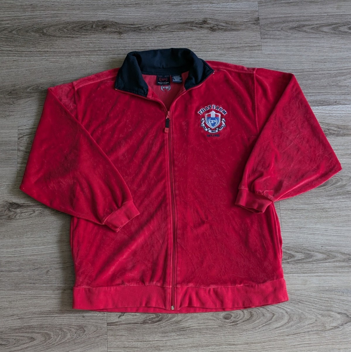 Phat Farm Y2K Red Velour Tracksuit XL | eBay