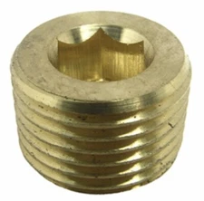 Lasco 17-9197 Lead Free 1/2" Brass MPT Threaded Countersunk Pipe Plug