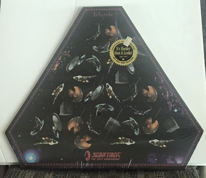 Star Trek the Next Generation TNG Triazzle Triangle Puzzle Sealed 1995