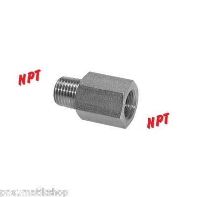 Verlängerung mit NPT-Gewinde, bis 345 bar, Edelstahl, Nippel, NPT-Verlängerung