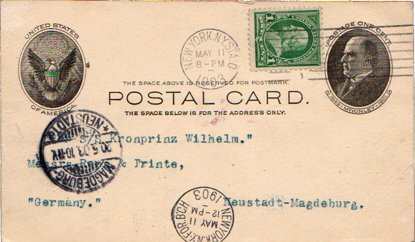 New York New York Sta. O 1903 machine  1890-1947  1c Franklin First Bureau on 1c