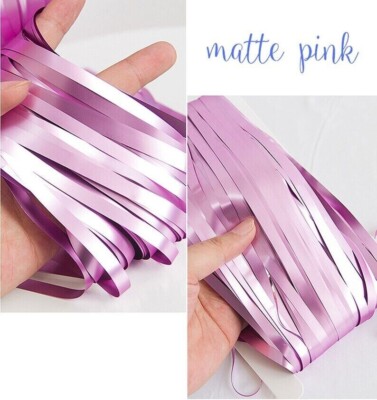 1*2M Folienvorhänge Metallic Fransen Schimmer Vorhang Photo Booth Requisiten - Rose Rosa