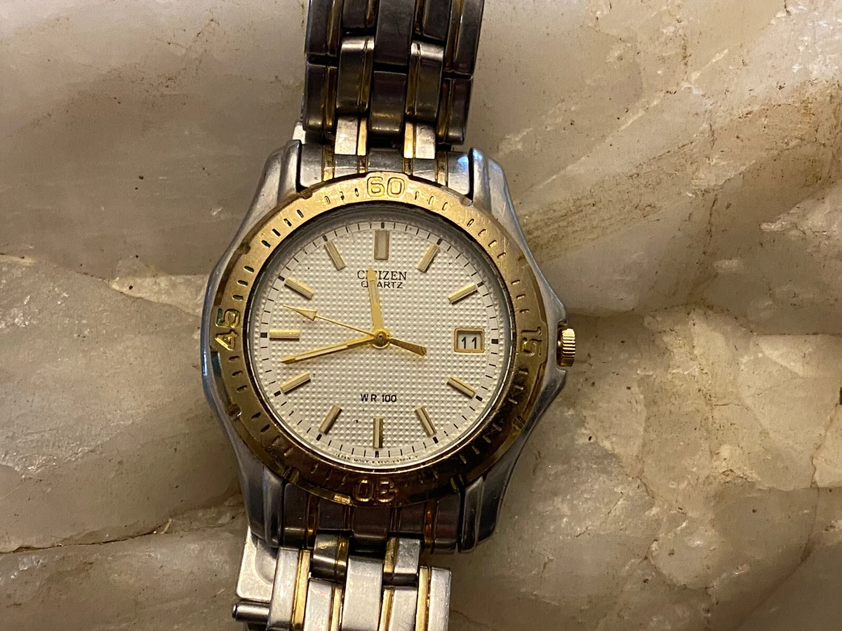 Men s Vintage Citizen Quartz WR100M Watch. 5510 K07947 Runs