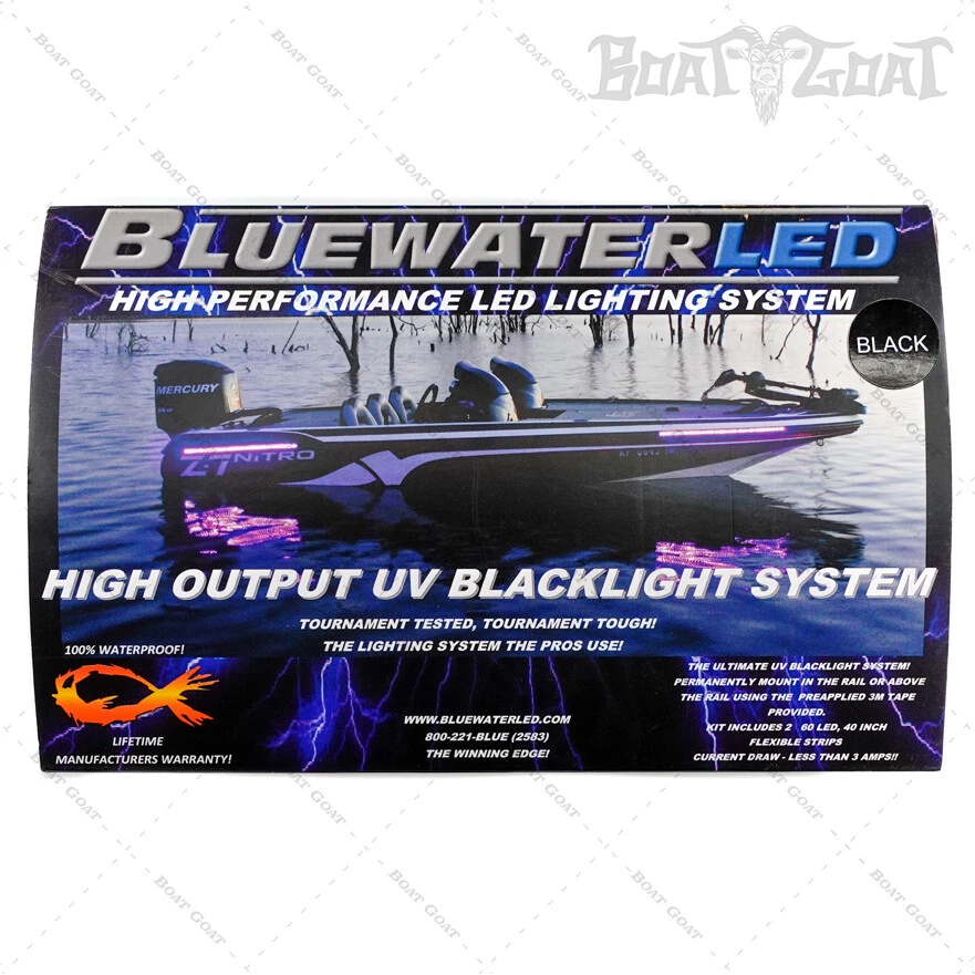 Blue Water LED - High Output UV Blacklight Kit - Night Fishing - LEDBW-101- UV-DP