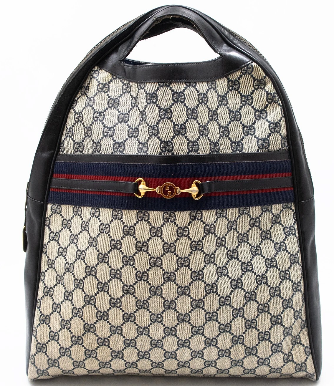 GUCCI ORIGINAL VINTAGE SAC À MAIN BAG SAC SHERRY GG LOGO MANIA HORSEBIT RARE