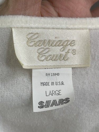 Vintage Sears-Carriage Court Soft Ruffle Nightgown Large Ivory Prairie Cottage - Picture 3 of 11