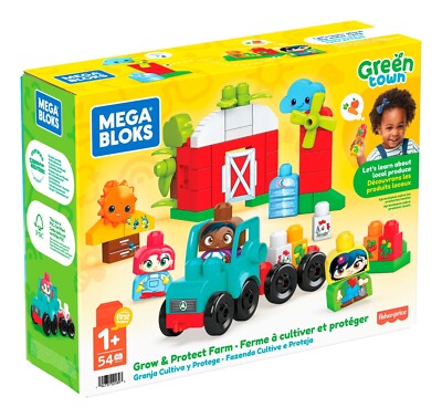 Mega Bloks Green Town Grow & Protect Farm Block Bau Spielset