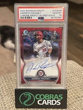 2023 Bowman Chrome Draft Andrew Pinckney 1st Red Wave Refractor Auto #4/5 PSA 10