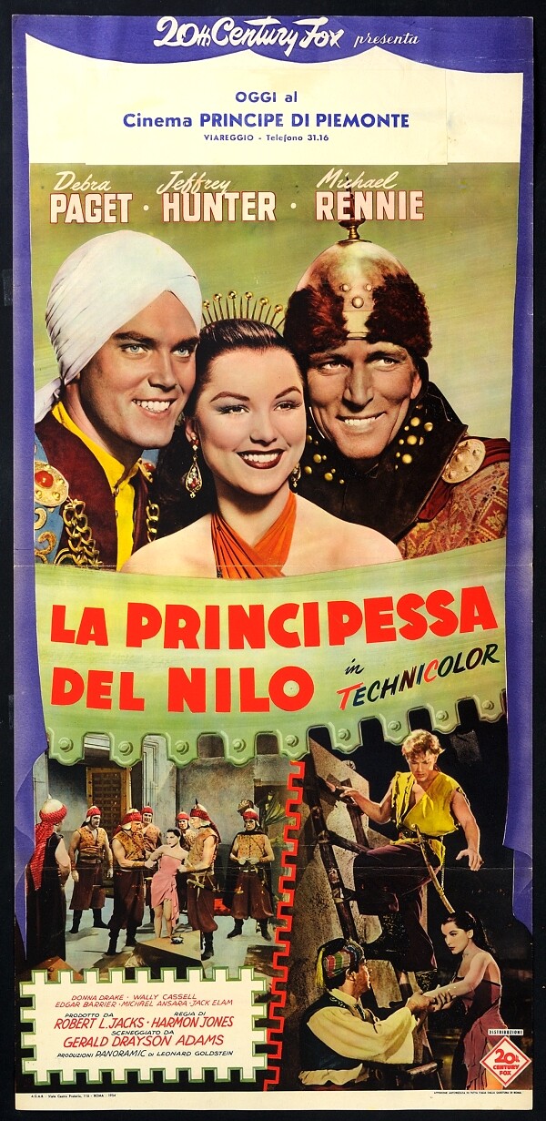 Locandina originale film La principessa del Nilo (1954) - Regia di Harmon Jones