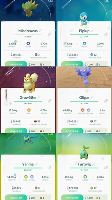   Shiny Misdreavus,Piplup,Growlite,Gligar,Yanma,,Tutwig Pokemon Go Sale!  ...