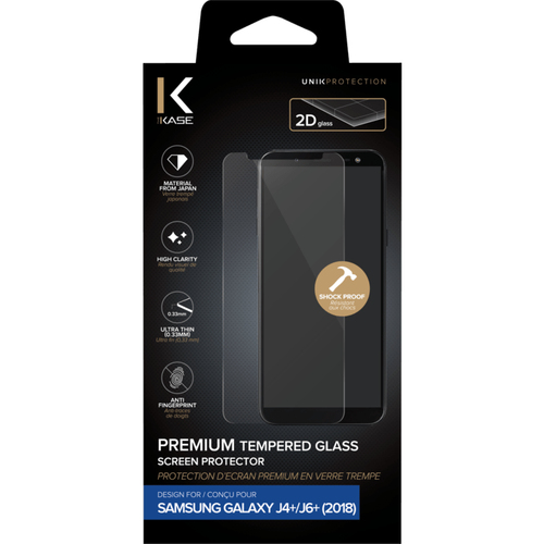 THE KASE Premium Tempered Glass Screen Protector for Samsung Galaxy J4+ J6+ 2018 - Picture 1 of 2