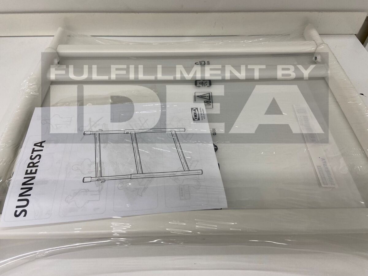 Brand New IKEA SUNNERSTA White Adjustable Rack With Hooks 204.409.51 eBay