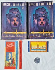 1939 Golden Gate International Exposition Guide Book - Fold Out Map Coin Tickets