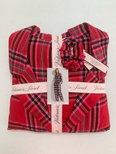 Victoria's Secret FLANNEL Long PJ Lounge Pajama Red Plaid Gift Set XXL/Regular
