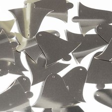 Sequin Bell 35mm Silver Metallic Couture Paillettes. Made in USA.