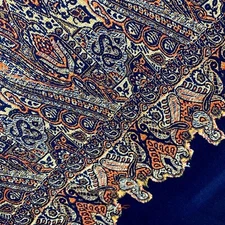 Vintage Kashmiri India Meditation Prayer Shawl Paisley Weaving Brij Mohan Mehira