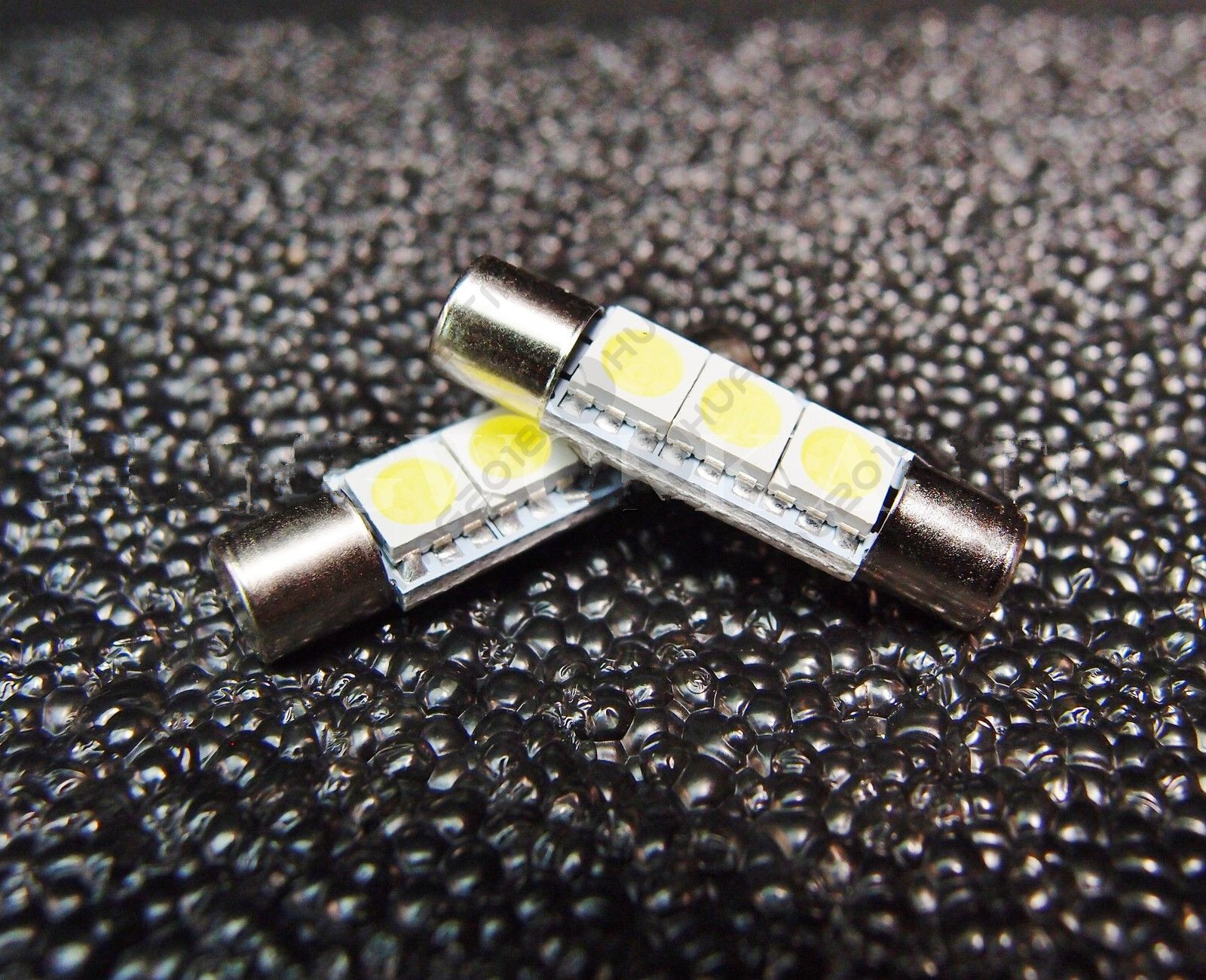 DYNITX 10-Pack White 5050 LED Fuse Bulbs – 28mm/29mm For Sun Visor Vanity Mirror Lights, 6641