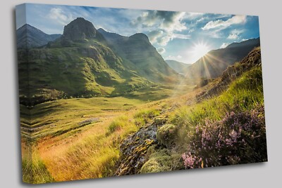 Glencoe, Lochaber, Highlands, Scotland, UK Leinwand Wandbild Bild Druck