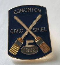 Curling Pin - Edmonton Civic Bonspiel 1992