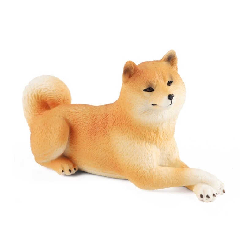 Puppy Statue Garden Yard Display Widgets Corgi Shiba Inu Model for