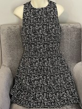 Alice & Olivia Employed Black White Sleeveless Dress Size 4