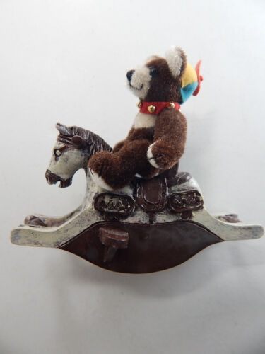 Heidi Ott #XY110 Dollhouse Miniature 1:12 Scale Bear on Rocking Horse