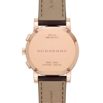 Burberry watch BU 9755 The City Chocolate Leather Unisex | eBay