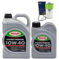 MotoröL Set SAE 10W-40 Meguin 6 Liter + ÖLfilter SF 502 FüR Mercedes C-Klasse