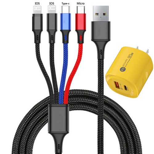 4 in1 Multi USB Charging Cable Fast Charger Cord For iPhone/Samsung/Type C/Micro - Picture 19 of 19