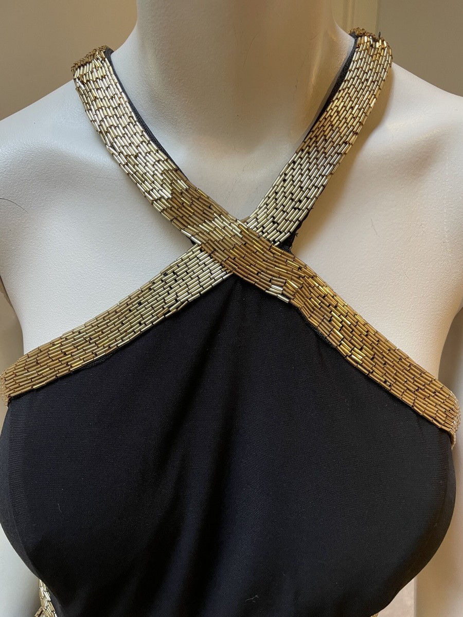 FOREVER UNIQUE London Black Gold Maxi Formal Prom Dress Cut Out Sides Sz 8 NWT | eBay FOREVER UNIQUE London Black Gold Maxi Formal Prom Dress Cut Out Sides Sz 8 NWT | eBay