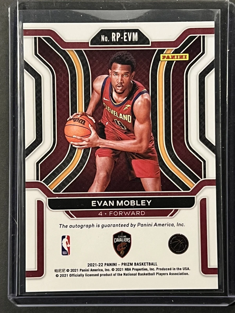 2021-22 Panini Prizm Cavs Evan Mobley RC Auto - SP Rookie Penmanship Autograph
