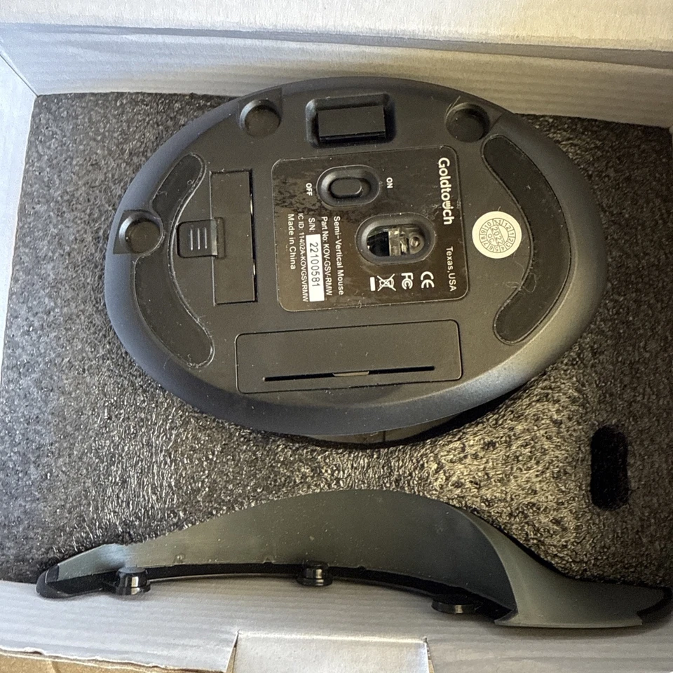 MOUSE:  GOLDTOUCH KOV-GSV-RMW SEMI-VERTICAL ERGONOMIC WIRELSS OPTICAL MOUSE. - Image 3 of 3